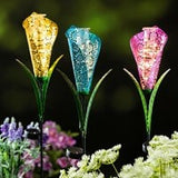 FIBER OPTIC RAIN GAUGE GARDEN STAKE