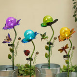 22.4''H SOLAR LIGHTED METAL STAKE