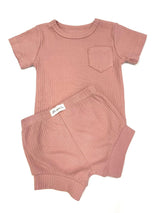2 PIECE DUSTY PINK PJ'S