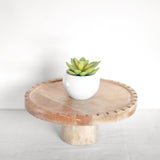 10'' BURNT WOOD CAKE STAND