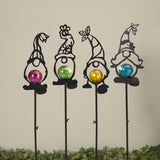 27''H SOLAR LIGHTED METAL GNOME