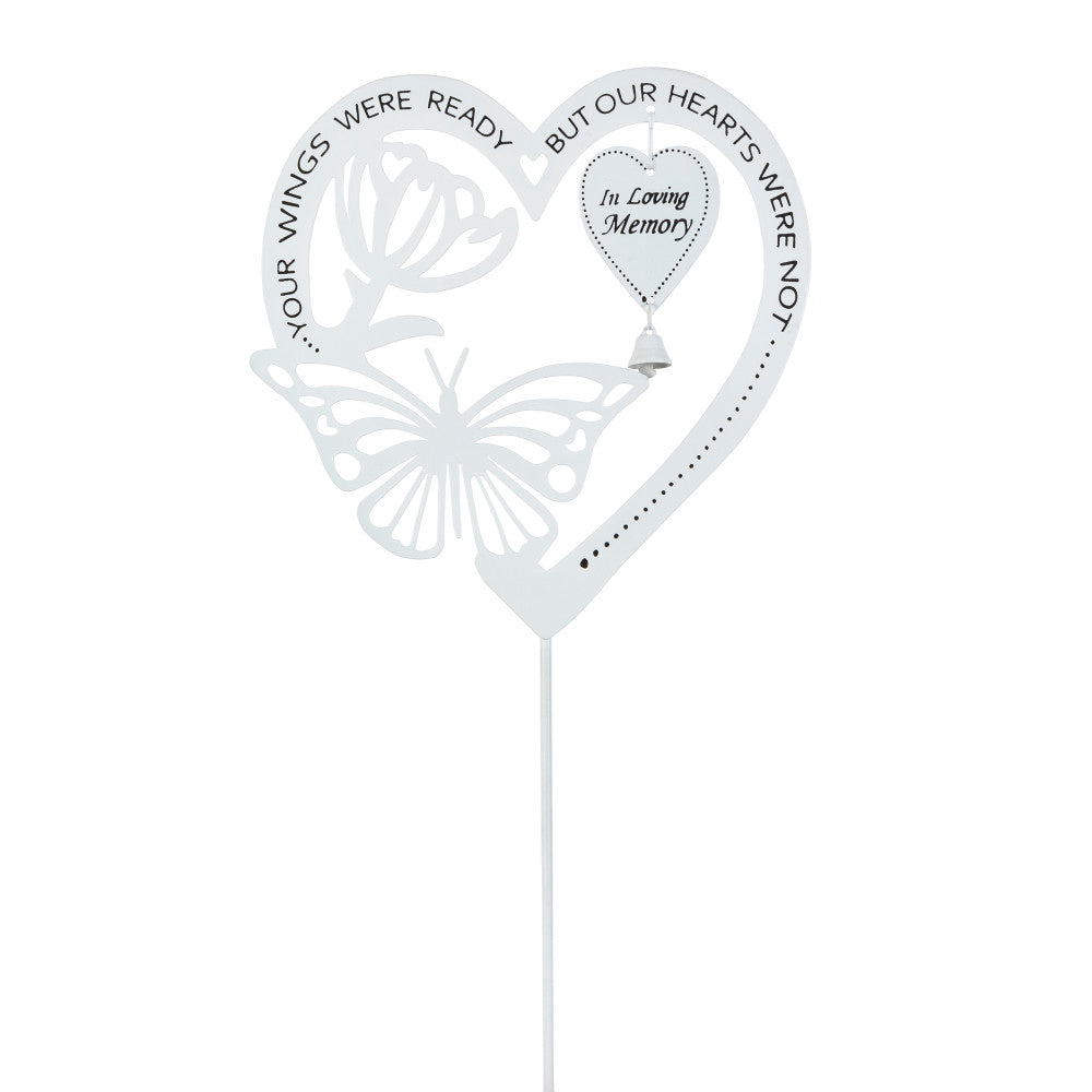 14'' METAL HEART MEMORIAL STAKE